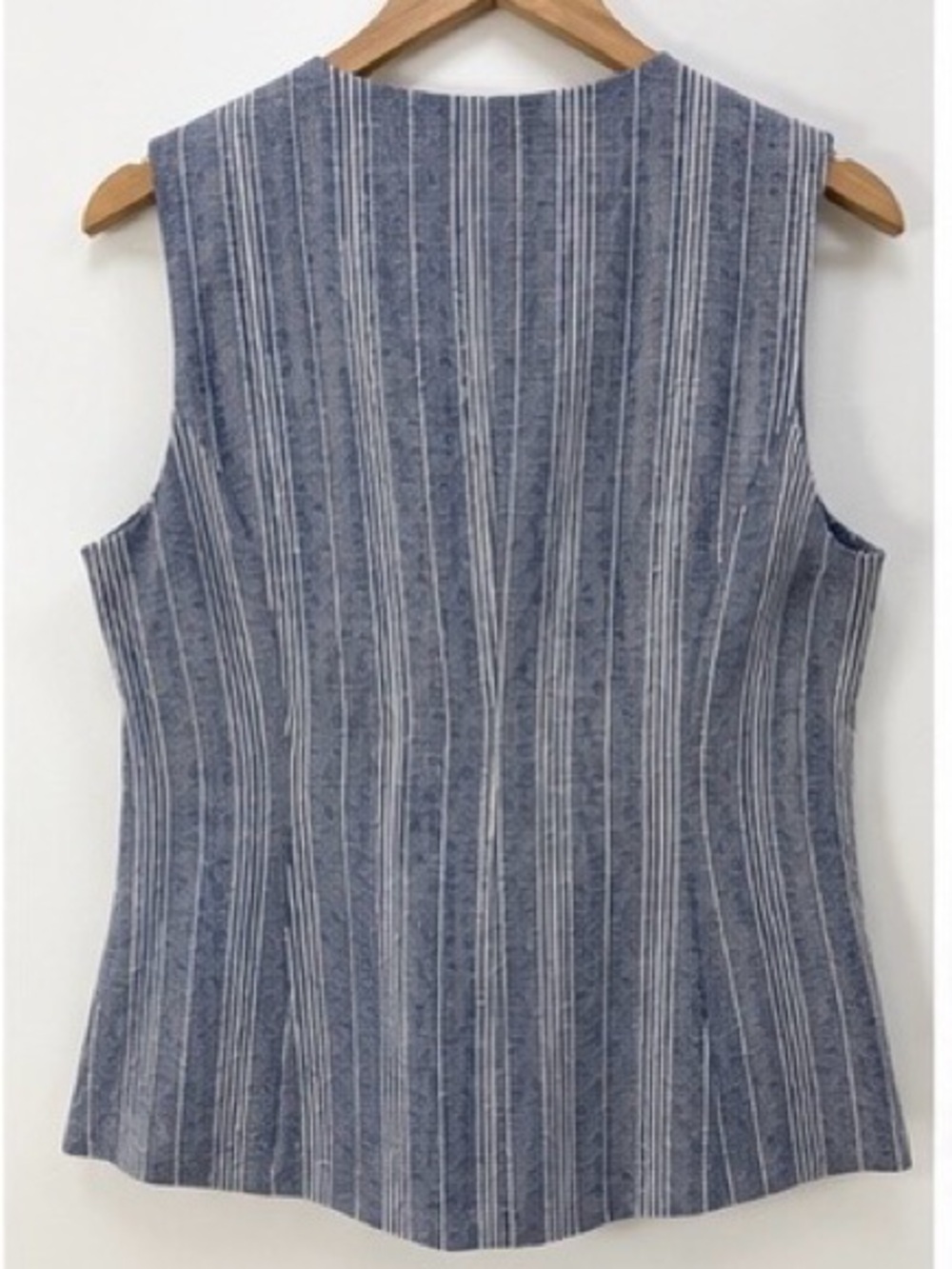 And Now This Blue Stripe Linen Blend Vest & Wide Leg Pants Set - Picture 3 of 13